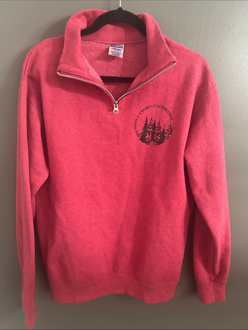 Jerzees Women’s Christmas Quarter-Zip Fleece Pullover